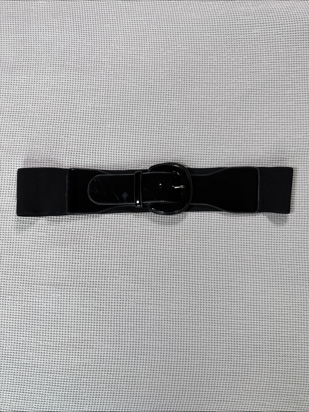 Ralph Lauren Black Patent Elastic Belt Size L